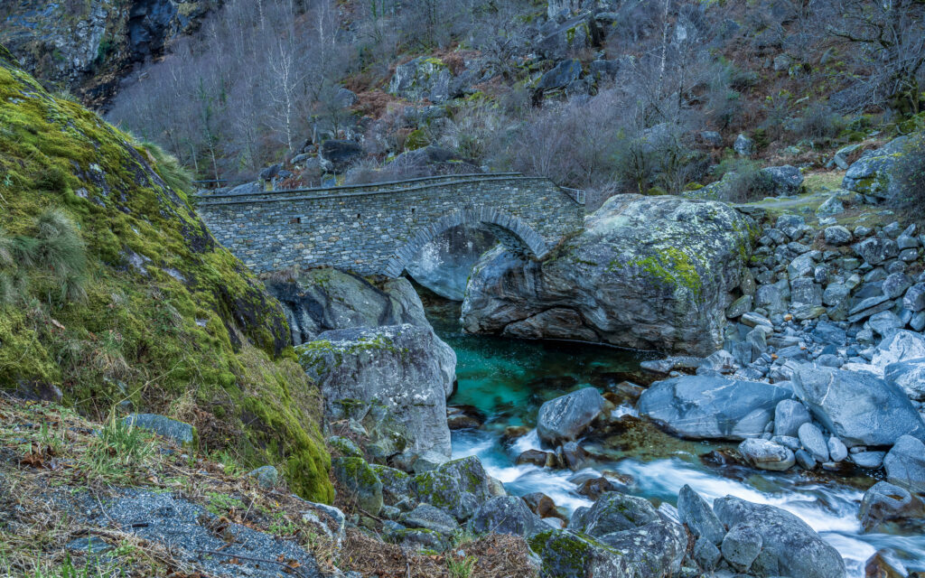 Steinbrücke über die Bavona Bavona Brücke