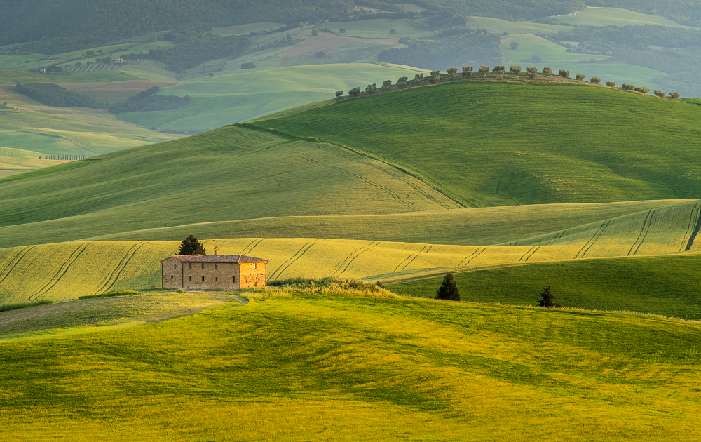 Ausblick von unserem Stellplatz auf dem Agricola Casagori