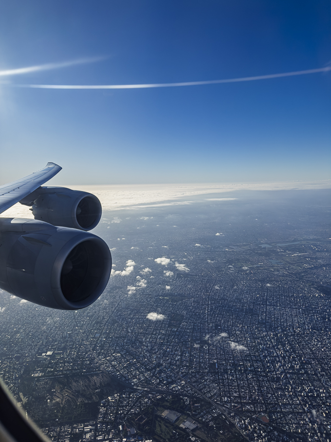 Landeanflug über Buenos Aires
