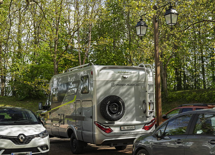 Parkplatz beim Schloss La-Petite-Pierre, gut zum übernachten