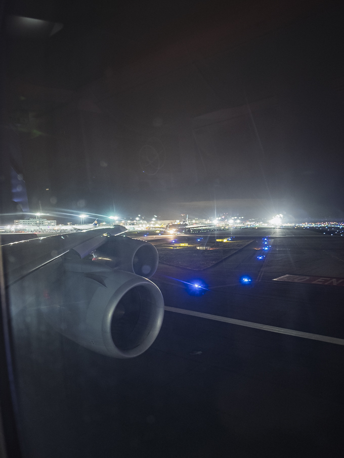 Auf dem Weg zur Startbahn in Frankfurt